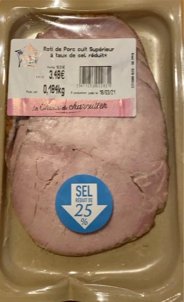 roti de porc cuit superieur