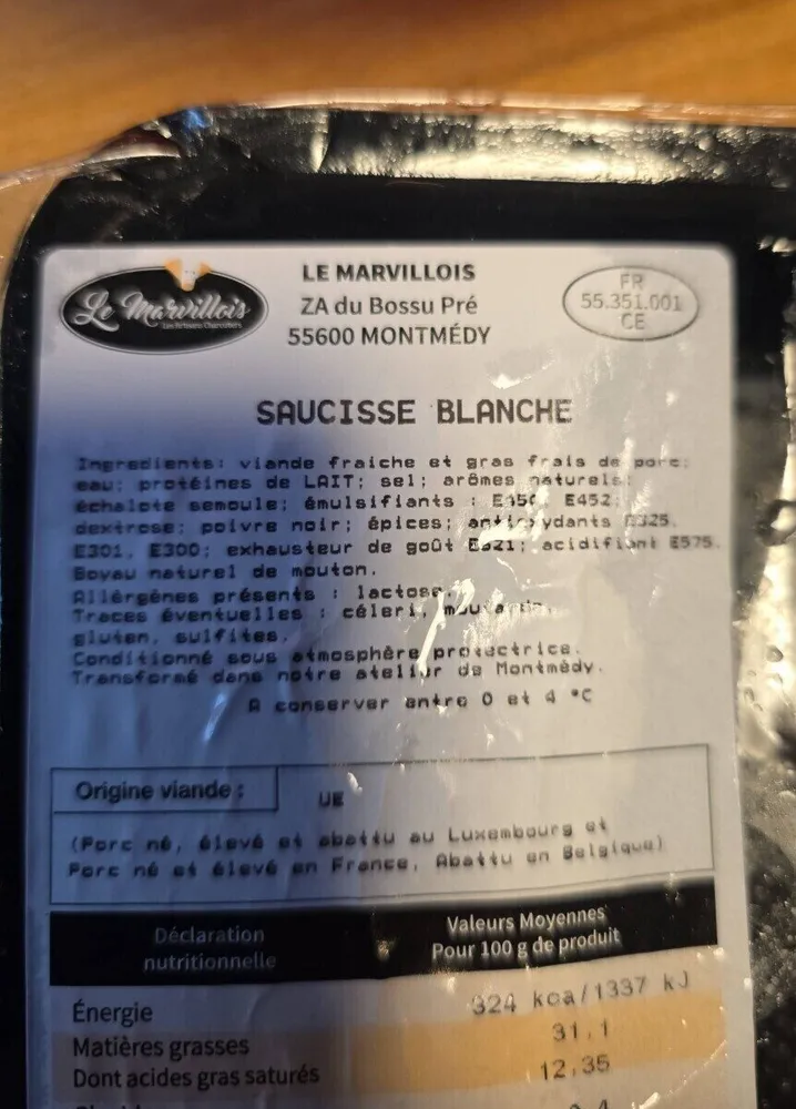 saucisse blanche