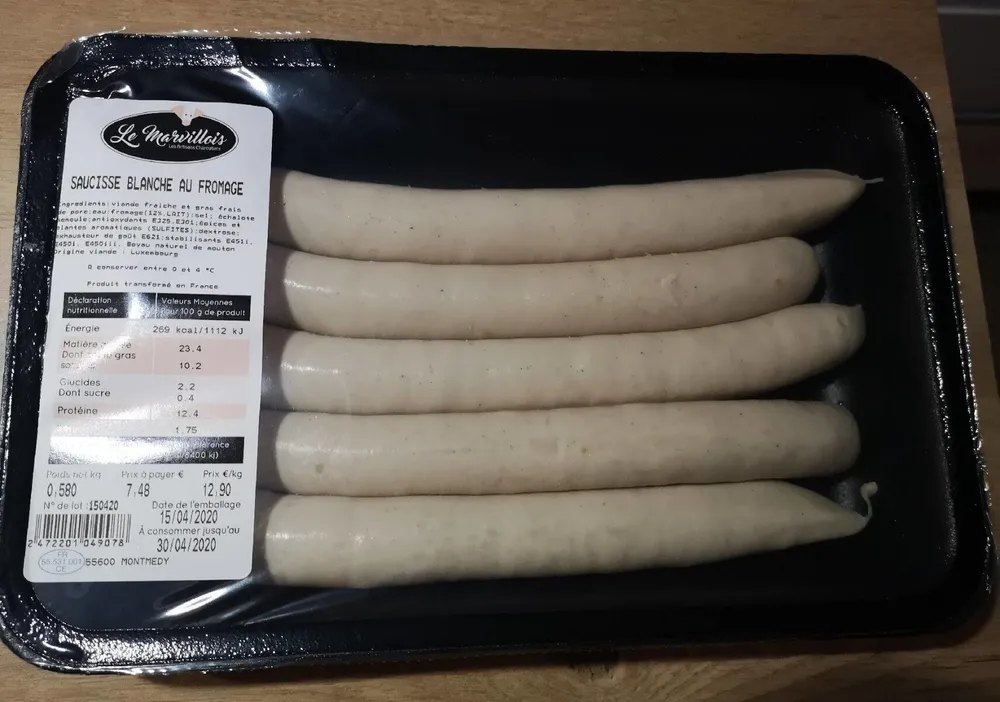 Saucisse blanche au fromage
