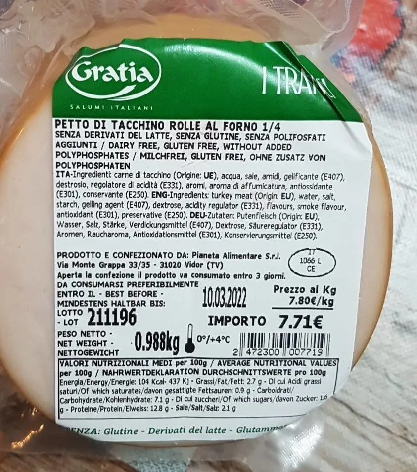 Petto di Tacchino Rolle al forno