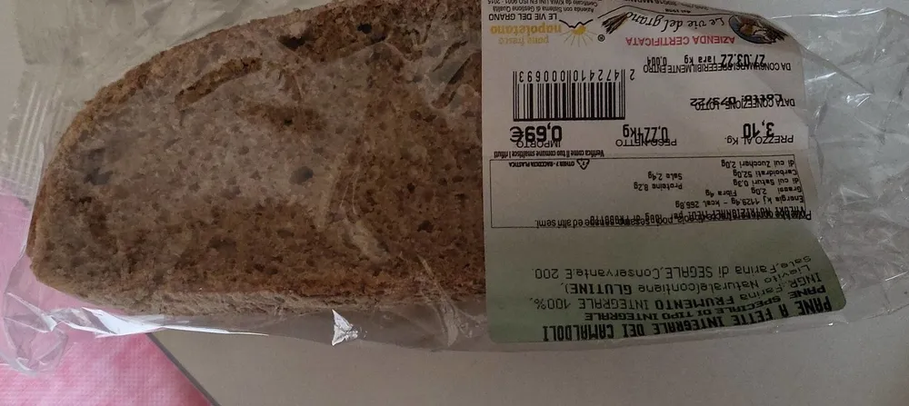 Pane a fette integrale dei camaldoli