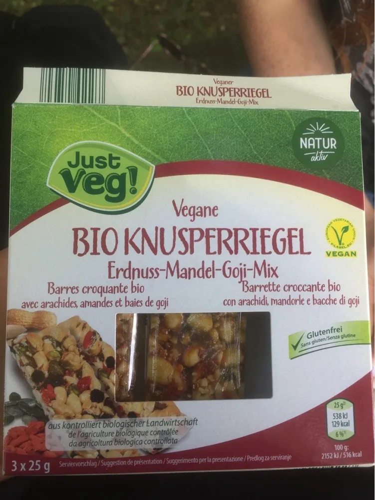 Barres croquante bio avec graines tournesol et canneberges