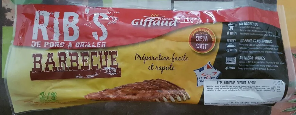 Ribs barbecue précuit s/vide