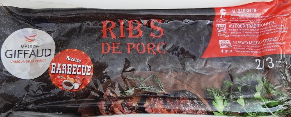 Rib's de porc