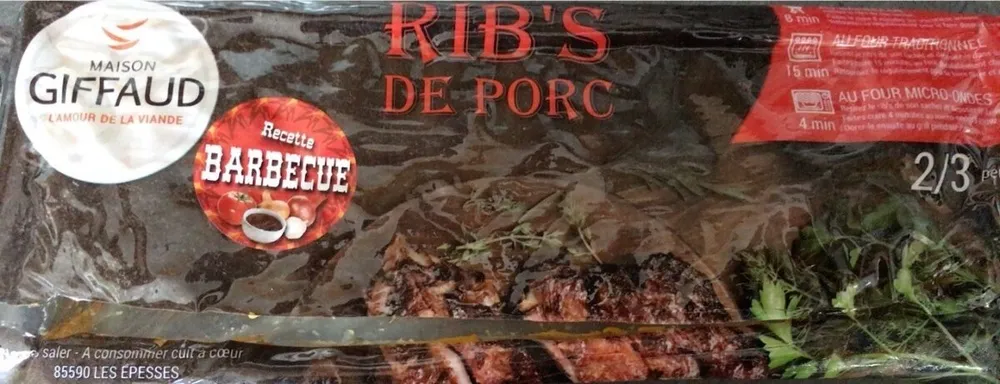 Rib’s de porc