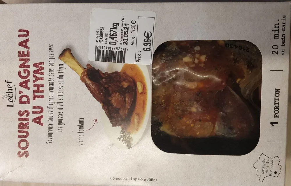 Souris d'agneau au thym