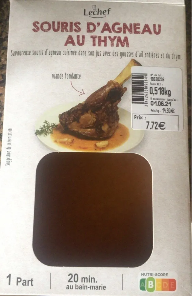 Souris d’agneau au thym
