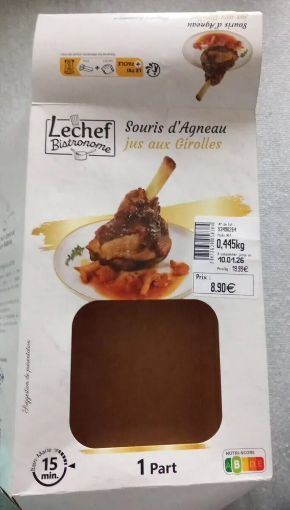 Souris d'agneau jus aux girolles