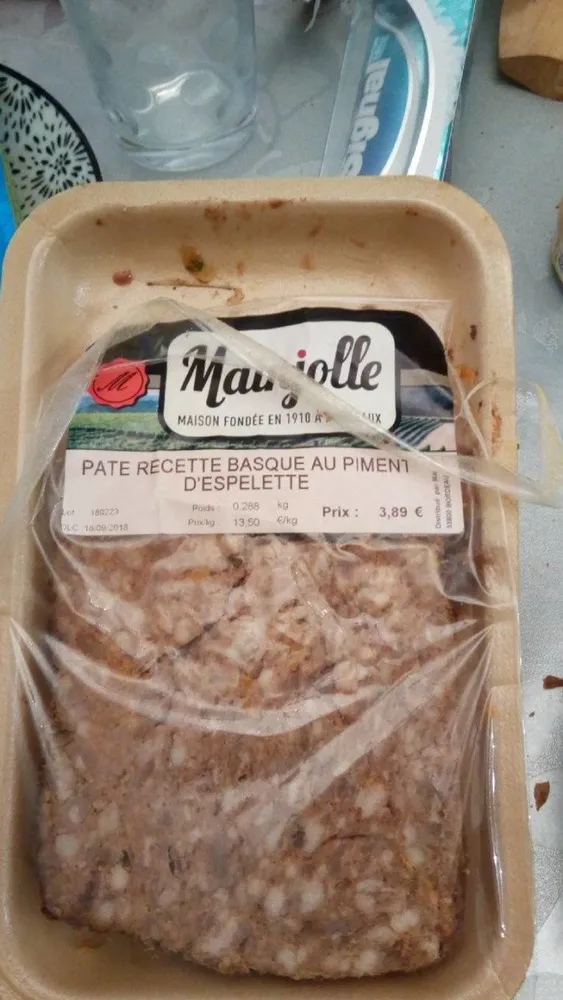 Paté recette basque au piment d'espelette