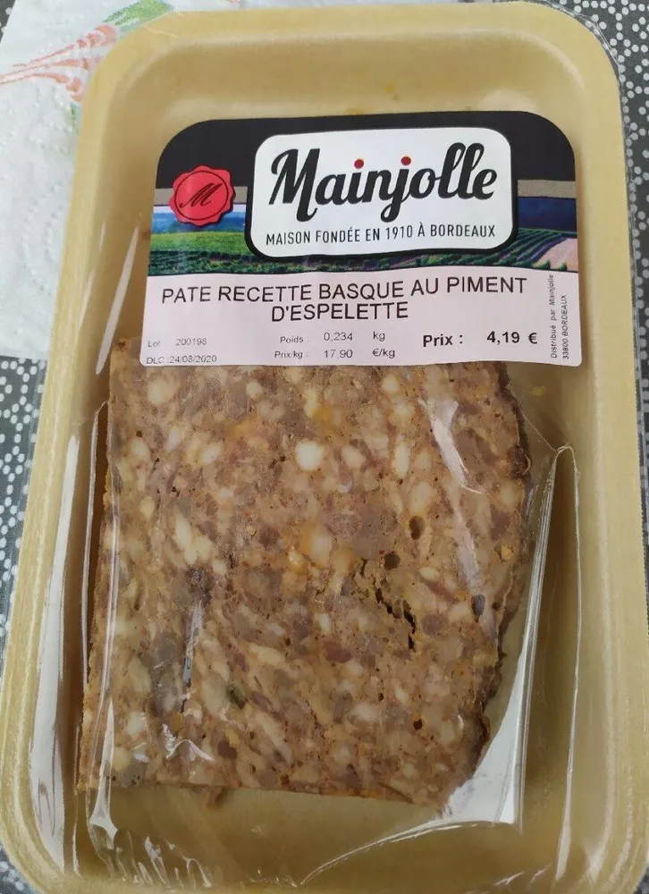 Pâté recette Basque au piment d'Espelette