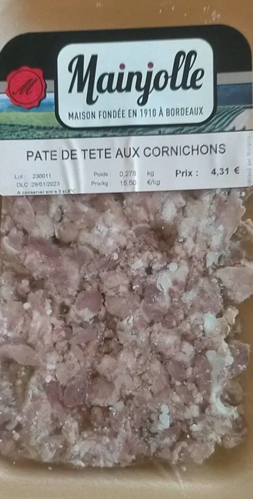 Paté de tête aux cornichons