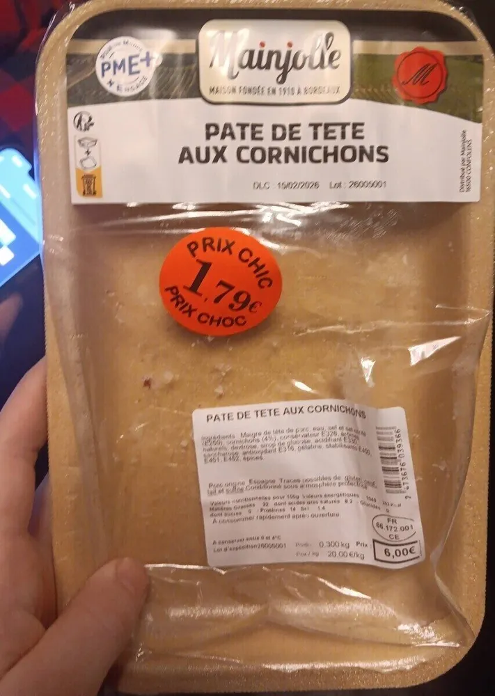 Pâte de tête aux cornichons