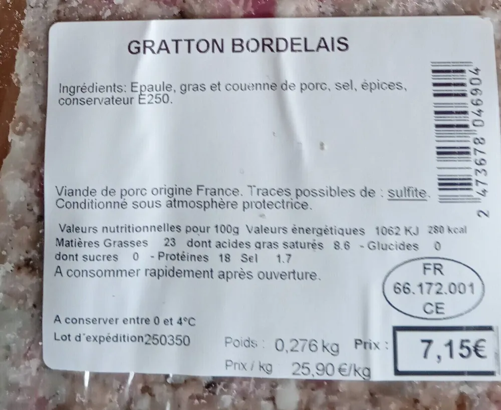 Grattons bordelais