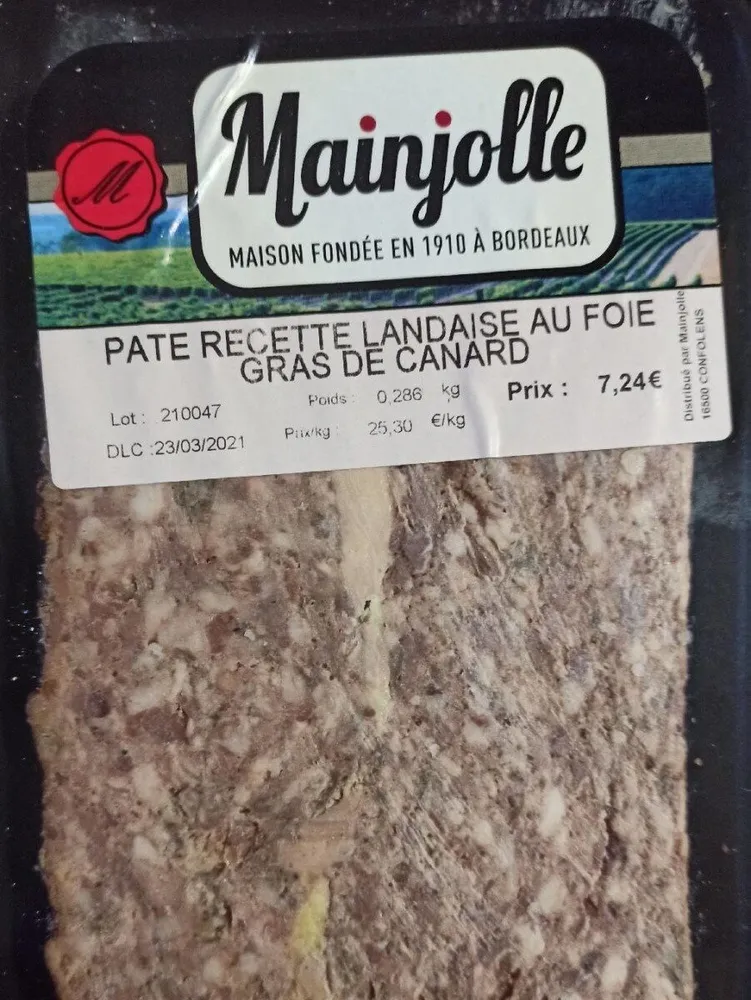 Pâté recette landaise au foie gras de canard