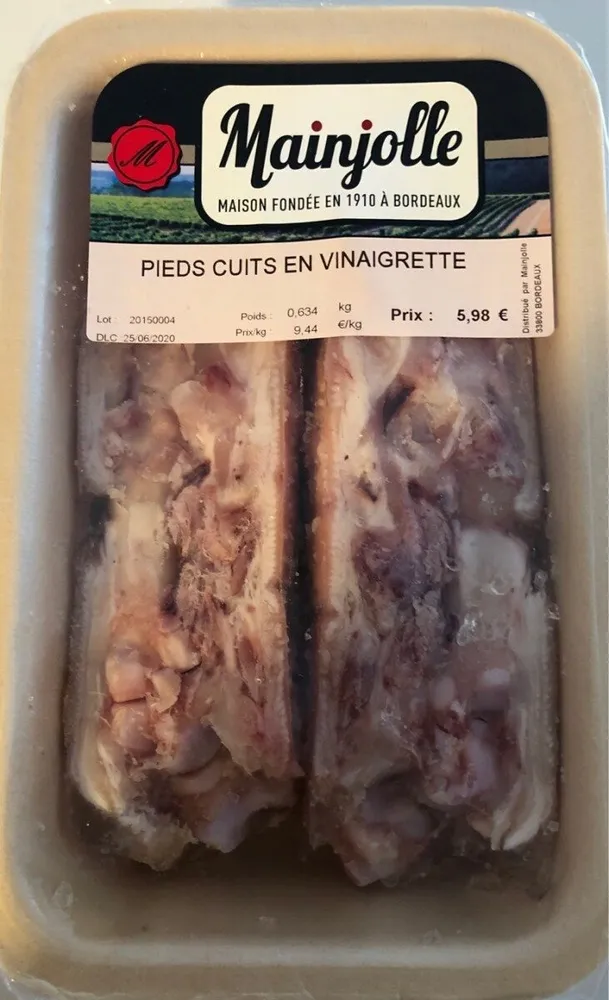 Pieds cuits en vinaigrette