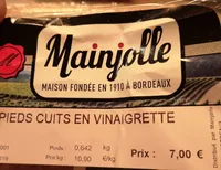 Pied cuits en vinaigrette