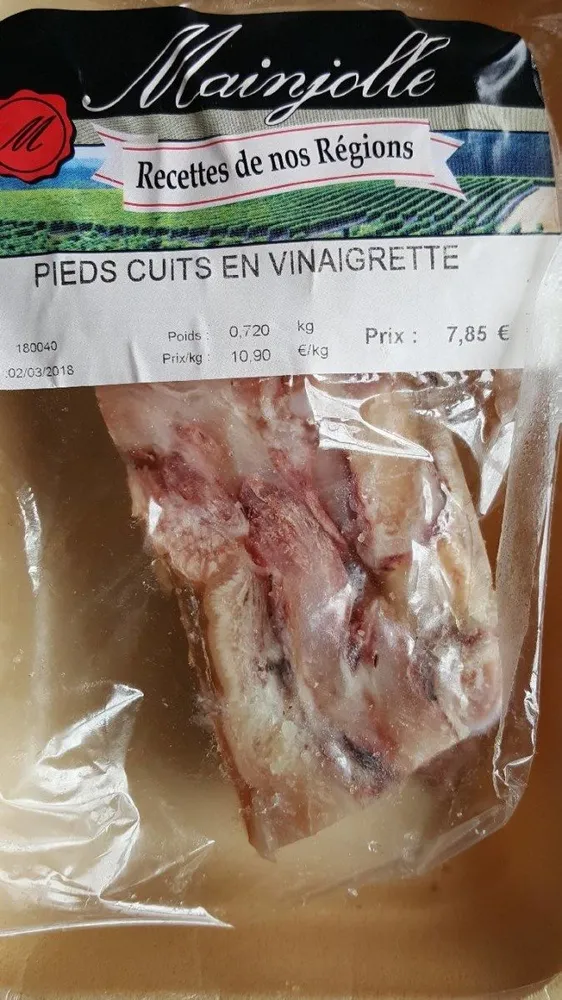 Pieds cuits en vinaigrette