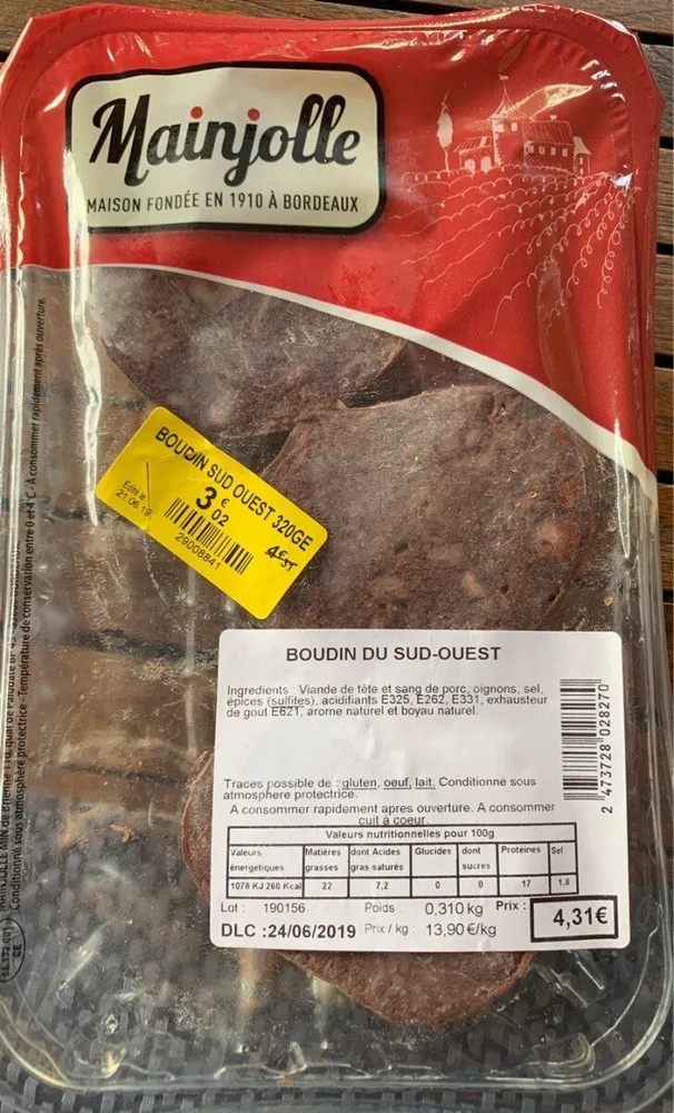 Boudin du sud ouest