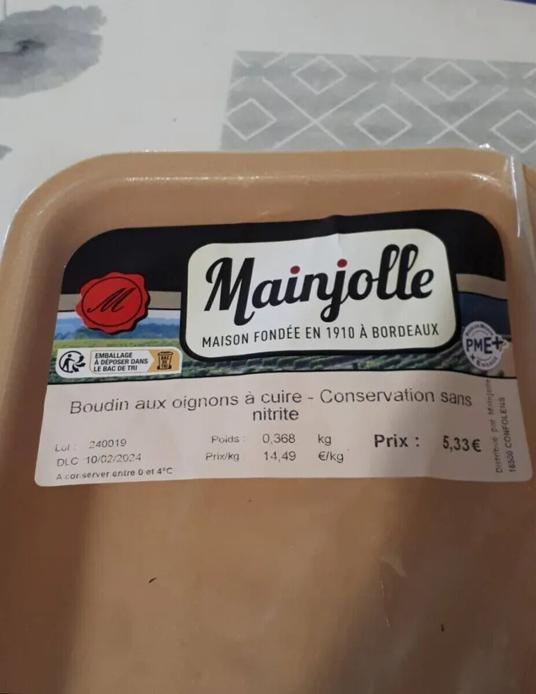 Boudin aux oignons à cuire