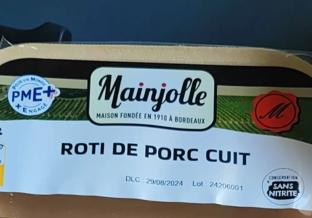 Rôti de porc cuit