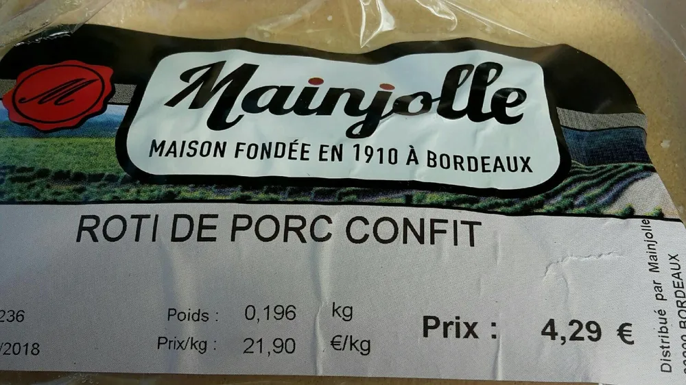 Rôti de porc confit