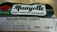 Rôti de porc confit