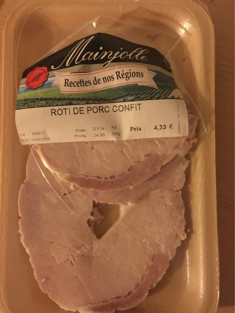 Roti de porc confit