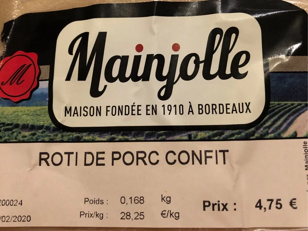 Roti de porc confit