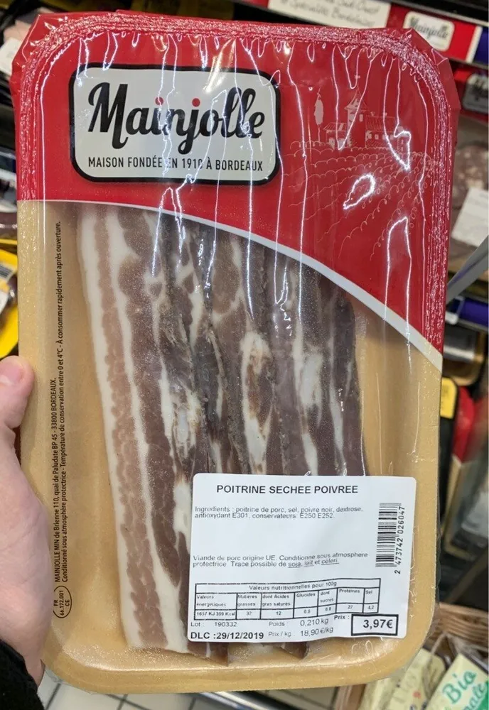Poitrine sechee poivree