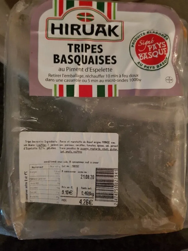 Tripes basquaises