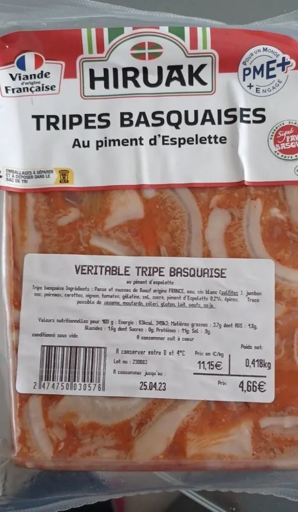 Tripes basquaise