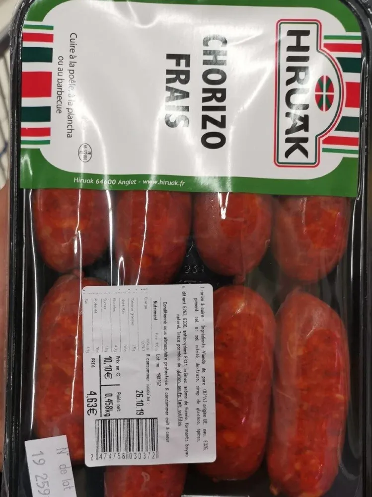 Chorizo frais