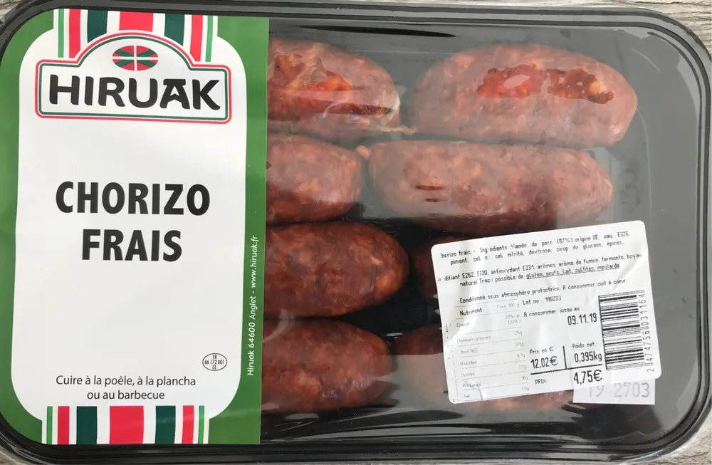 Chorizo frais