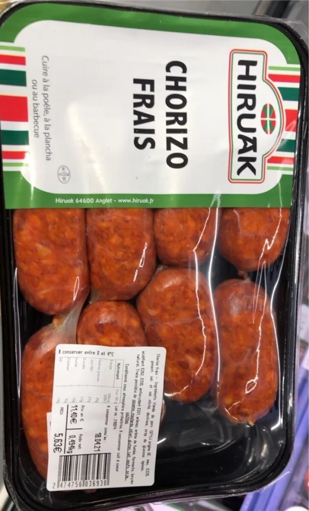 Chorizo frais