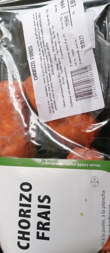 Chorizo frais