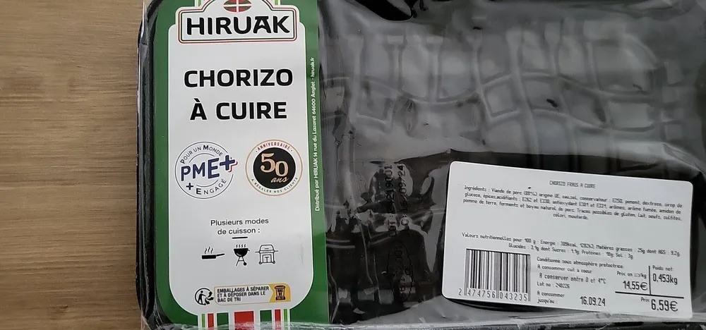 Chorizo à cuire