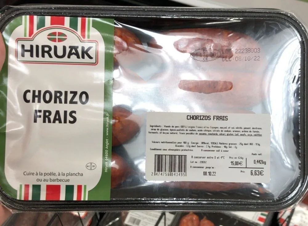 Chorizo frais