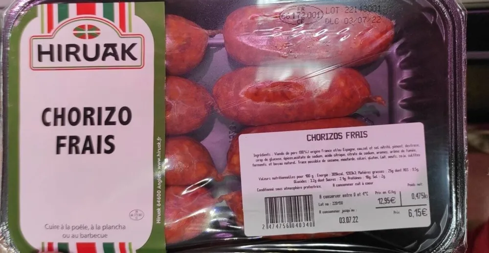 Chorizo frais