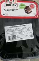 Saucisses fines au canard