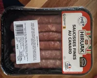 Saucisses fines au canard