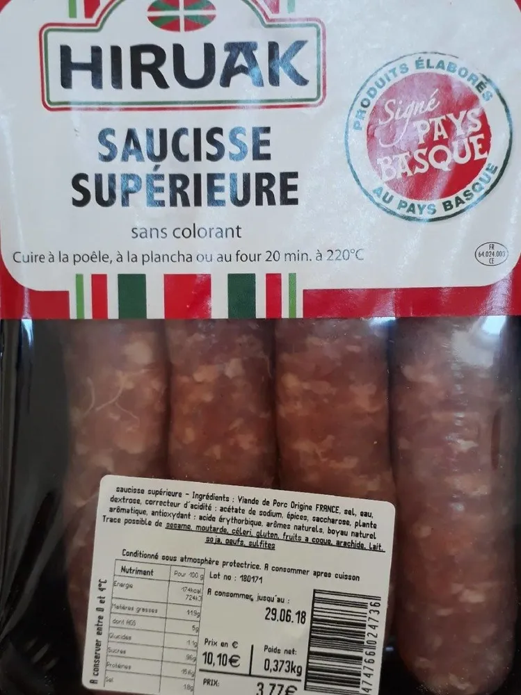 Saucisse supérieure
