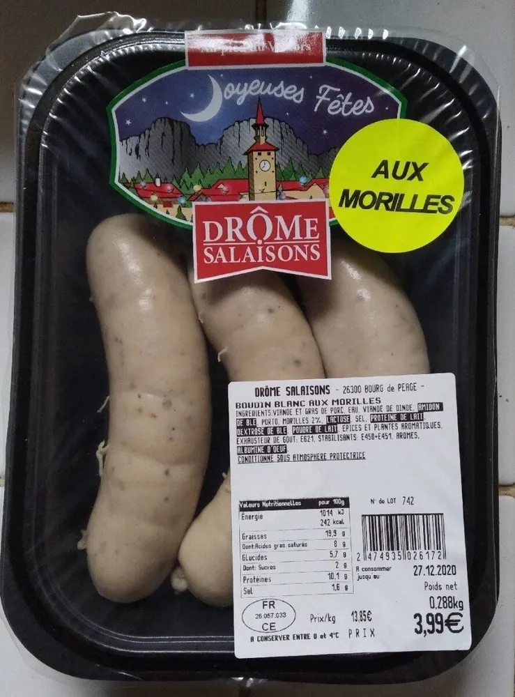 Boudin blanc aux morilles