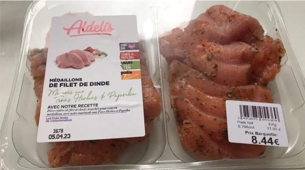 Médaillons de filet de dinde marinés aux fines herbes & paprika