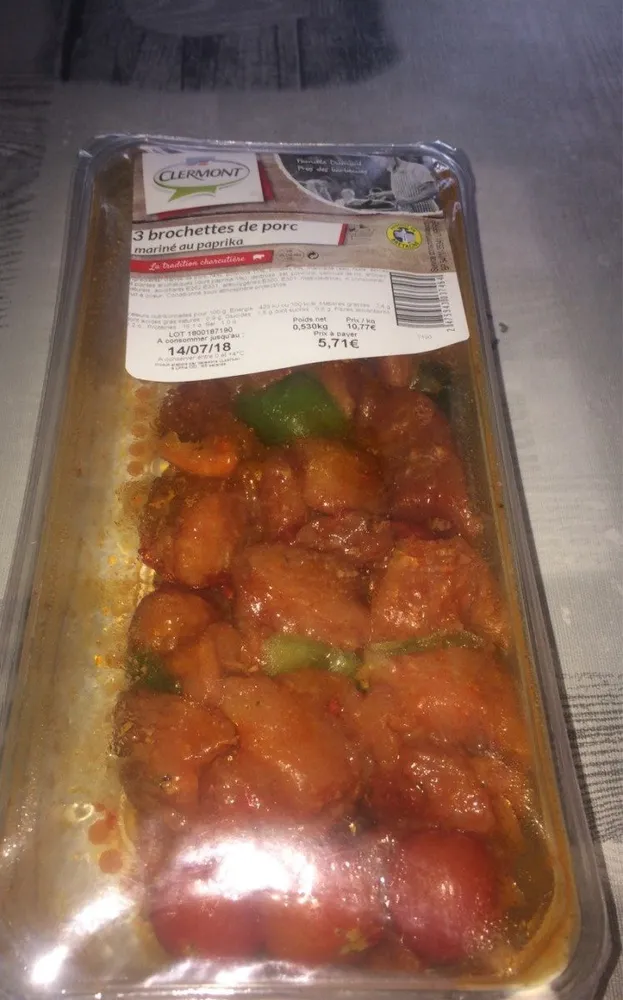 3 prochettes de porc (paprika)