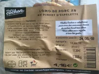 Lomo de porc au piment d'espelette