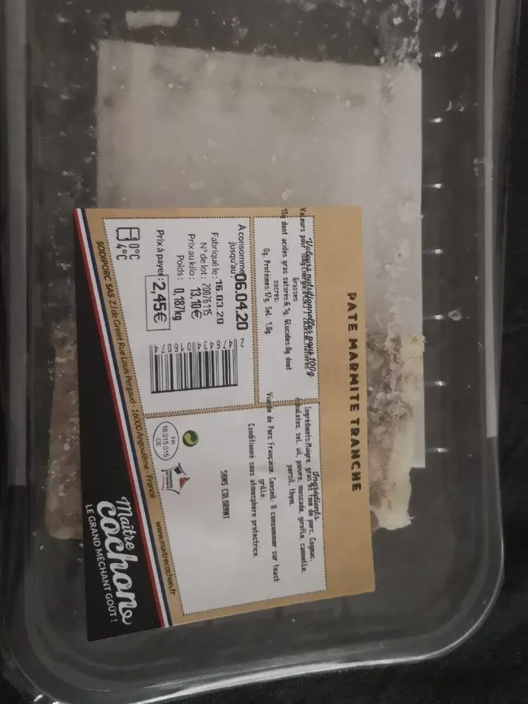 PATE MARMITE TRANCHE