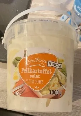Pellkartoffelsalat mit Ei und Gurke