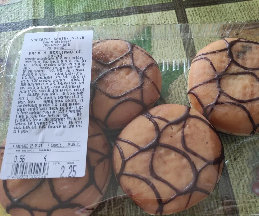 Berlinas al cacao