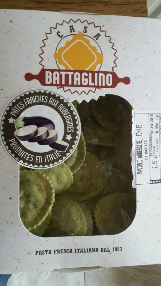 Ravioli aubergine, tomate et basilic