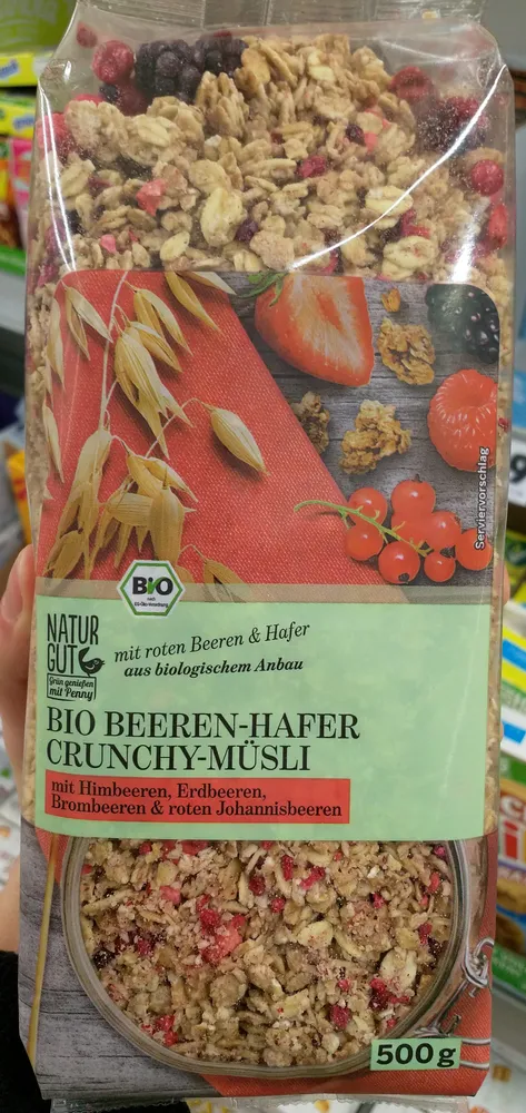 Bio Beeren Hafer Crunchi Müsli